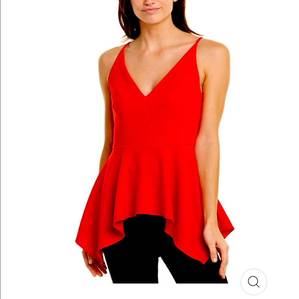 RED HANDKERCHIEF BLOUSE